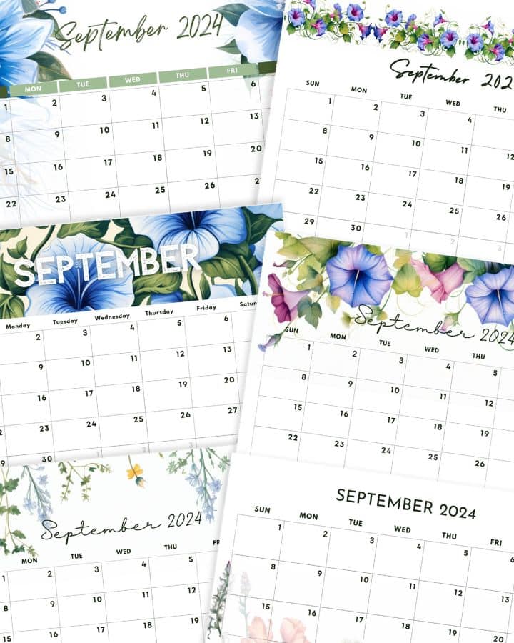 September 2024 Calendar Free Printables - Makenstitch