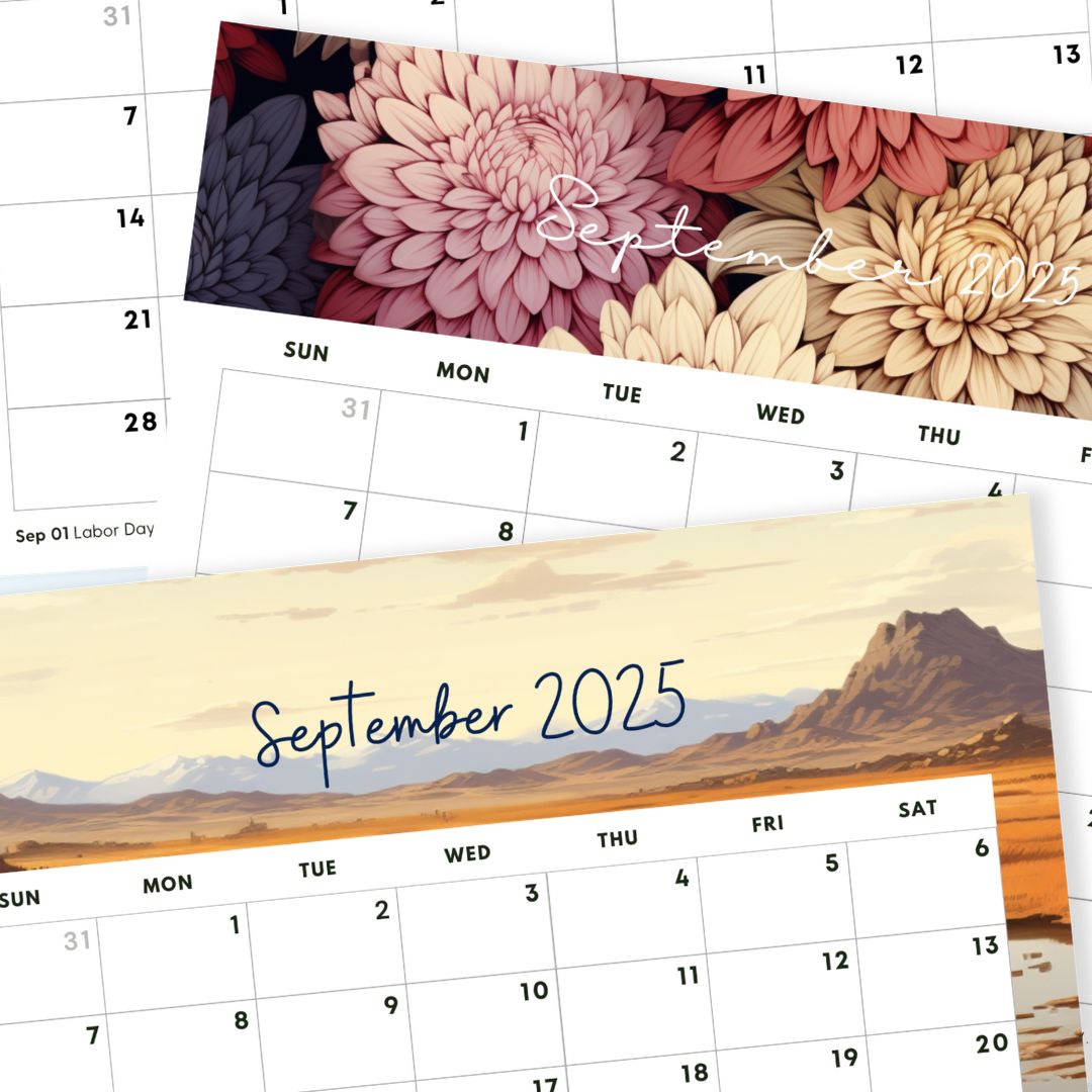 Free September 2025 Calendar Printables - Makenstitch